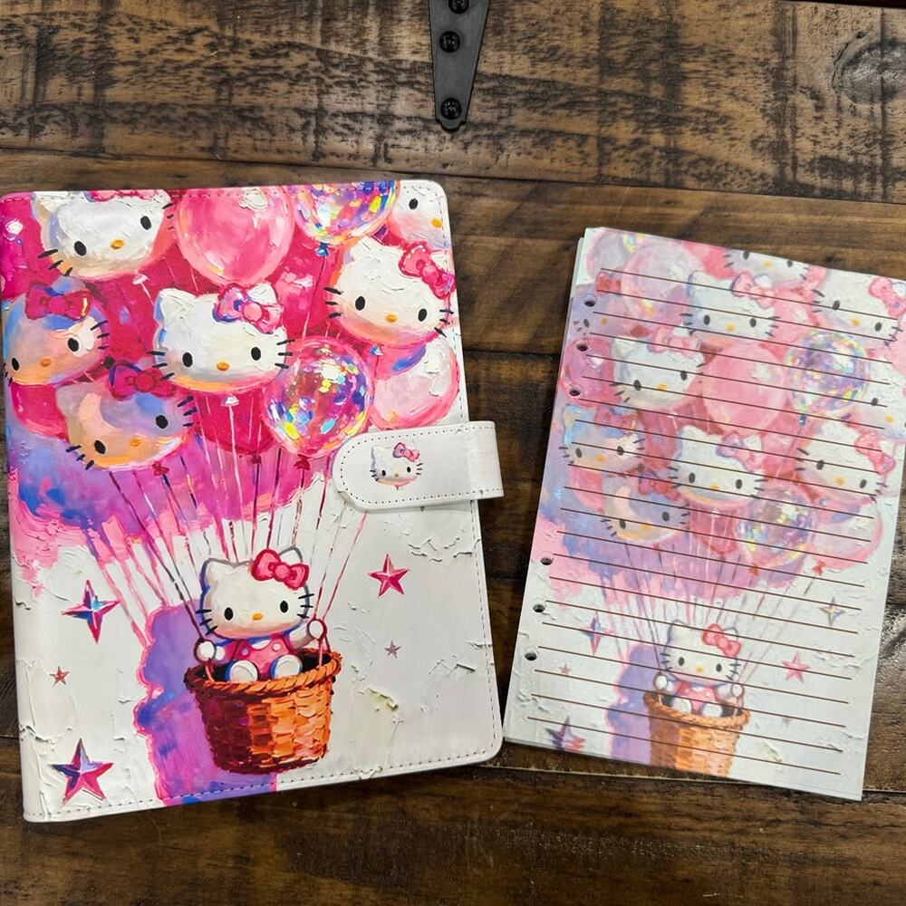 Hello Kitty A5 Binder with matching printed paper